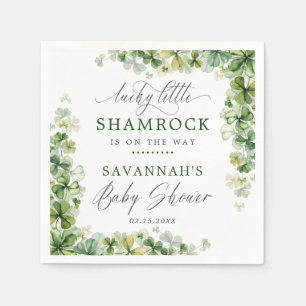 Serviette En Papier LuckyLittle Shamrock St. Patrick's Day Baby shower