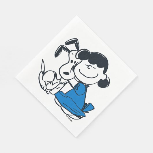 Serviette En Papier Lucy Hugging Snoopy (Coin)