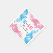 Serviette En Papier Lui ou elle bébé Genre Révèle Fumée Bombe Bleu ros (Coin)