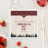 Serviette En Papier LumberJack et Jill Mariage Wood 40e anniversaire (En situation)