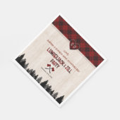 Serviette En Papier LumberJack et Jill Mariage Wood 40e anniversaire (Coin)