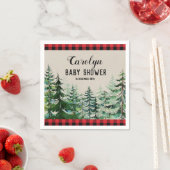 Serviette En Papier Lumberjack Forêt Bois Cocktail Papier à cocktails  (En situation)