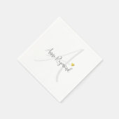 Serviette En Papier Lumière claire monogramme (Coin)