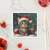 Serviette En Papier Lumière de Noël enchantée (En situation)