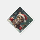 Serviette En Papier Lumière de Noël enchantée (Coin)