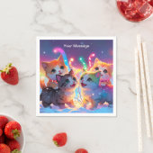 Serviette En Papier Lumière de Noël enchantée (En situation)