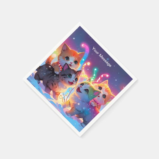 Serviette En Papier Lumière de Noël enchantée (Coin)