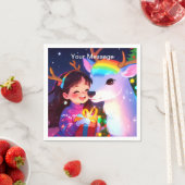 Serviette En Papier Lumière de Noël enchantée (En situation)