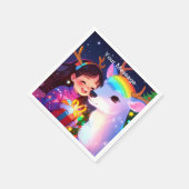 Serviette En Papier Lumière de Noël enchantée (Coin)