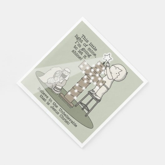 Serviette En Papier Lumière du mien (Coin)