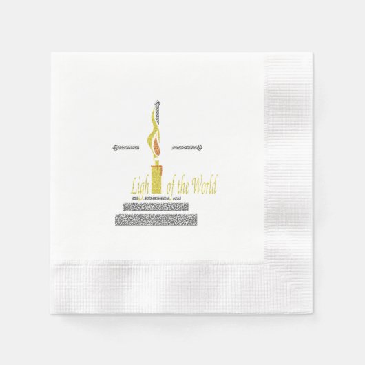 Serviette En Papier Lumière du monde (Devant)