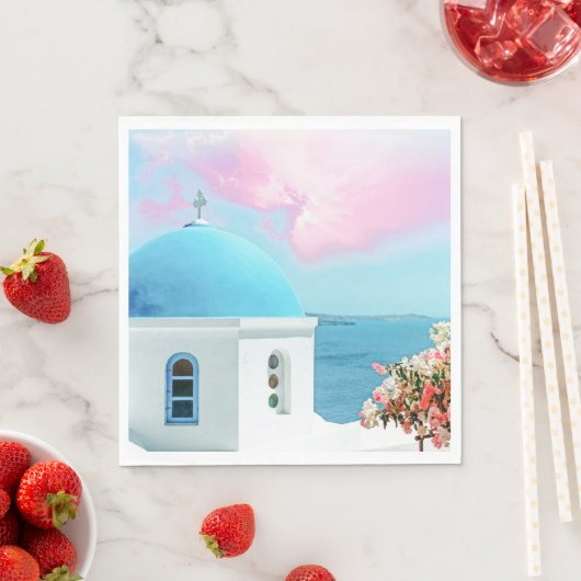 Serviette En Papier Lumière grecque (En situation)