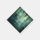 Serviette En Papier Lumières de Fée de Forêt Enchantée Jardin Chic Mar (Coin)