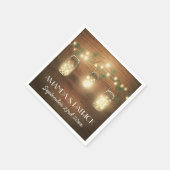 Serviette En Papier Lumières de la campagne Rustique Mason Jar Mariage (Coin)