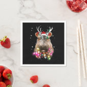 Serviette En Papier Lumières de Noël Hippo Fiona Hippopotamus Lover (En situation)