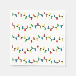 Serviette En Papier Lumières de Noël scintillantes