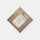 Serviette En Papier Lumières de pot de Mason rustique (Coin)