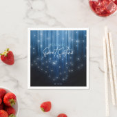 Serviette En Papier Lumières en cascade Sweet 16 Blue ID790 (En situation)
