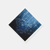 Serviette En Papier Lumières en cascade Sweet 16 Blue ID790 (Coin)