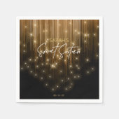 Serviette En Papier Lumières en cascade Sweet 16 Gold ID790 (Devant)