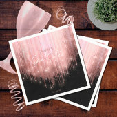 Serviette En Papier Lumières en cascade Sweet 16 Rose Gold ID790