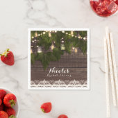 Serviette En Papier Lumières Ivy & String Mason Jar Réception rustique (En situation)