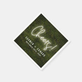 Serviette En Papier Lumières Neon Blanches Mariage (Coin)