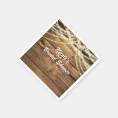 Serviette En Papier Lumières rustiques et Mariage rustique (Coin)