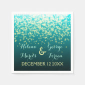 Serviette En Papier Lumières scintillantes dans le ciel turquoise, aqu (Devant)