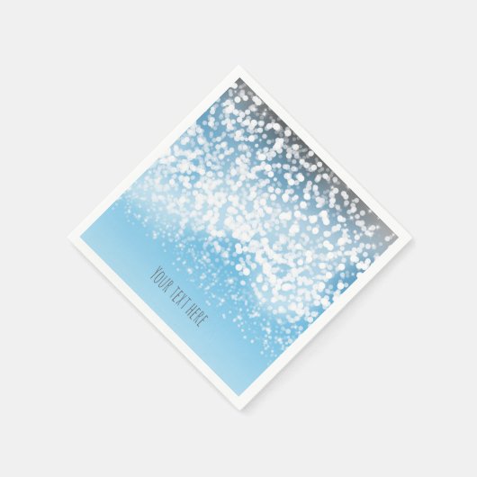 Serviette En Papier Lumières scintillantes Menu Romantique Winter Wond (Coin)