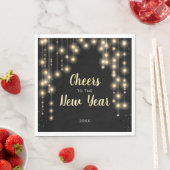 Serviette En Papier Lumières suspendues Jour de l'An (En situation)