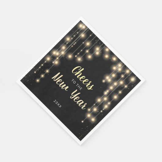 Serviette En Papier Lumières suspendues Jour de l'An (Coin)