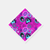 Serviette En Papier Lumineuse, abstraite, Magenta (Coin)