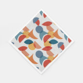 Serviette En Papier Lumineuse géométrique rétro Abstrait Moyen-siècle  (Coin)