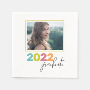 Serviette En Papier Lumineuses lettres colorées avec graduation photo
