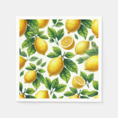 Serviette En Papier Lumineux et joyeux citrons modernes zesty (Devant)