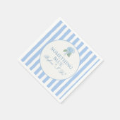 Serviette En Papier Lunch de mariage tendance avec hydrangeas bleus (Coin)
