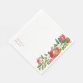 Serviette En Papier Luncheon de Baby Shower de Mariée aux Grenades Col (Coin)