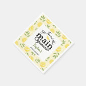 Serviette En Papier Luncheon de mariage au citron  (Coin)