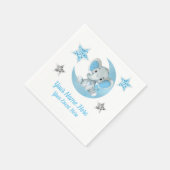 Serviette En Papier Lune bleue Eléphant Baby shower serviettes Anniver (Coin)