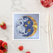 Serviette En Papier Lune céleste et étoiles (En situation)