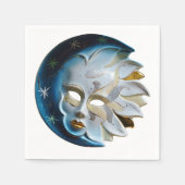 Serviette En Papier Lune céleste et masque (Devant)