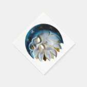 Serviette En Papier Lune céleste et masque (Coin)