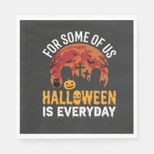 Serviette En Papier Lune de cimetière effrayant tous les jours d'Hallo