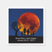 Serviette En Papier Lune de sang Éclipse lunaire 2019 (Devant)