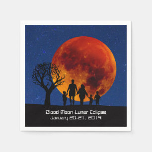 Serviette En Papier Lune de sang Éclipse lunaire 2019
