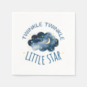 Serviette En Papier Lune et étoiles Twinkle Twinkle Little Star Napkin (Devant)