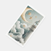 Serviette En Papier Lune et Stars Lighthouse serviettes d'hôtes servie (Coin)