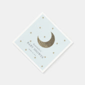 Serviette En Papier Lune & Étoiles Baby shower bleu Papier serviettes (Coin)