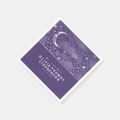 Serviette En Papier Lune Étoiles Ciel nocturne Mystique Romantique (Coin)